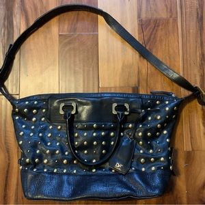 One-of-a-kind Black Riveted DVF Bag